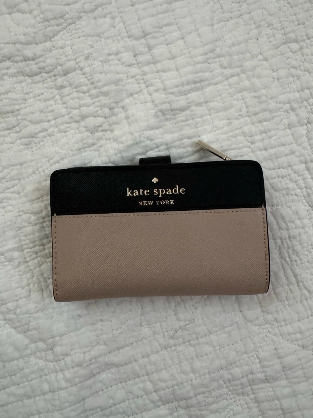 Kate Spade New York Staci Medium Compact Bifold Wallet Warm Beige